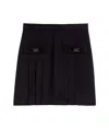 Sandro Pleated Short Skirt In Black