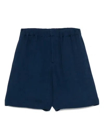 Sandro Pleated Shorts In Blue