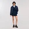 Sandro Pleated Skort In Blue