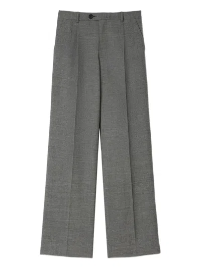 Sandro Pleated Wide-leg Trousers In Gray