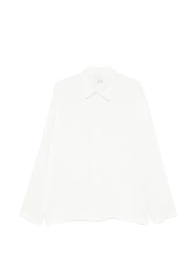 Sandro Plissé Long-sleeve Shirt In Multi