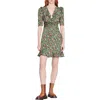 Sandro Short Dress With Autumn Flowers Print In Multi