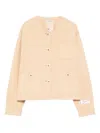 Sandro Pocket Cotton Jacket In Neutral