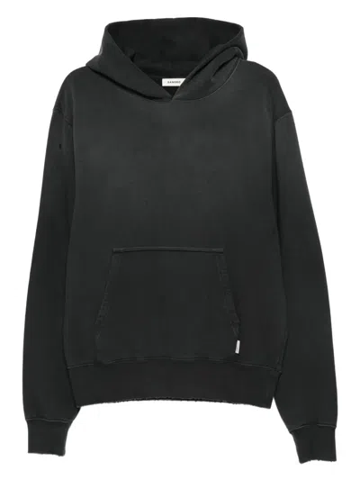 Sandro Pocket-detail Cotton Hoodie In Black