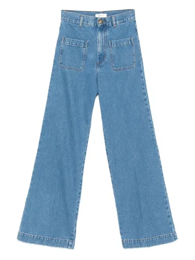 Sandro Pocket-detail Jeans In Blue