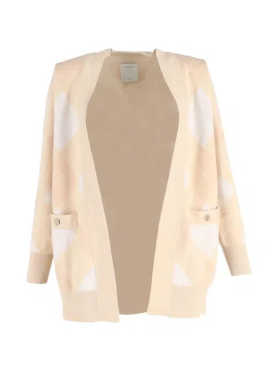 Pre-owned Sandro Pocket Open Cardigan In Neutral