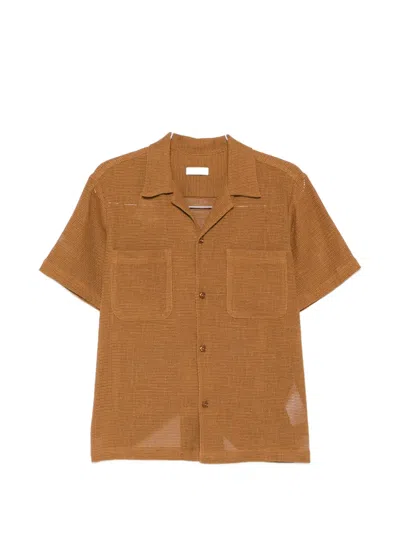 Sandro Pocket Short-sleeve Shirt In Brown