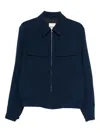 Sandro Theodore Patch Pocket Zip Jacket In Blue