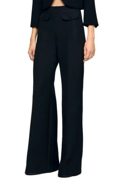 Sandro Pocketed Trousers In Black