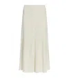 Sandro Pointelle-knit Midi Skirt In White