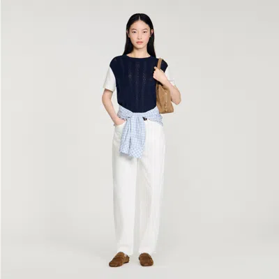 SANDRO PULL EN MAILLE POINTELLE