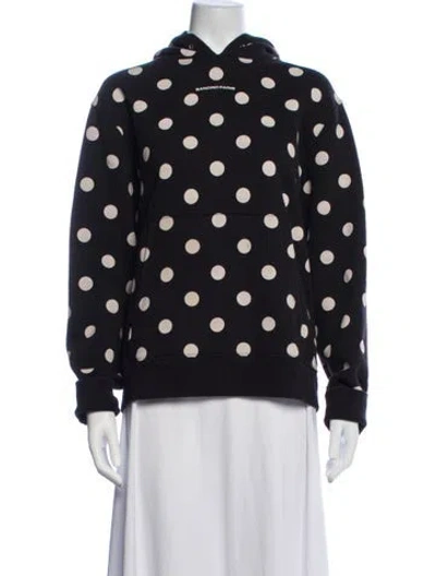 Pre-owned Sandro Polka Dot Print Jacket In Blue