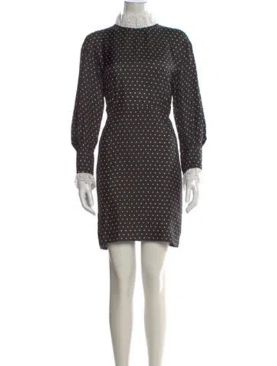 Pre-owned Sandro Polka Dot Print Mini Dress In Multi