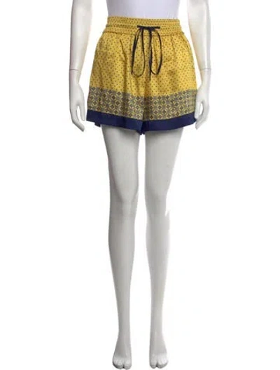 Pre-owned Sandro Polka Dot Print Mini Shorts In Blue
