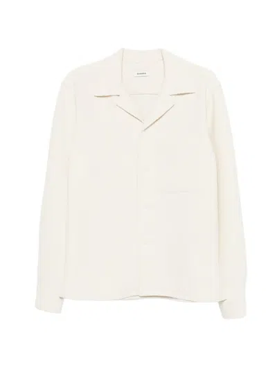Sandro Polo-collar Pocket Shirt Jacket In White