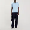 Sandro Polo En Maille À Manches Courtes In Blue