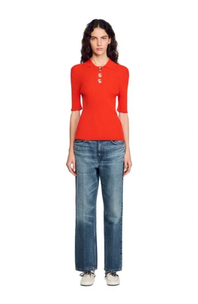 SANDRO SANDRO POLO-NECK SWEATER