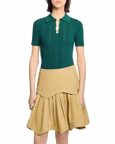 Sandro Polo Sweater In Green