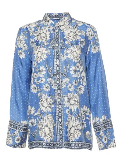 Pre-owned Sandro  Floral-print Button-up Shirt