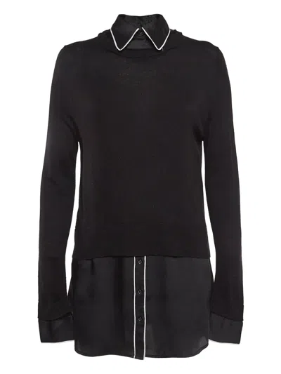 Pre-owned Sandro  Layered Classic-collar Shirt