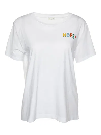 Pre-owned Sandro  Letter-embroidered T-shirt