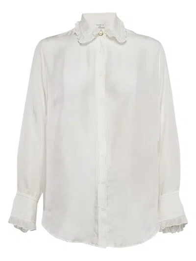 Pre-owned Sandro  Ruffled-collar Buttoned Shirt