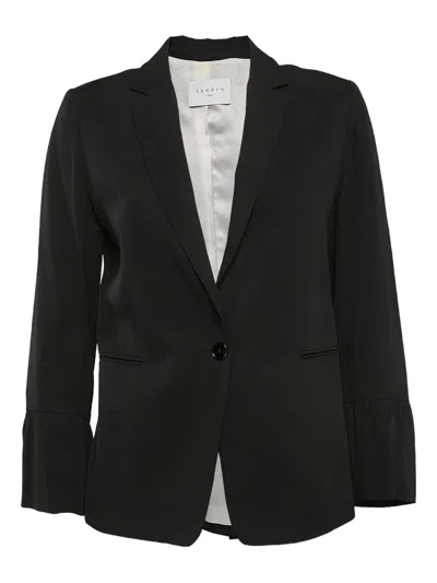 Pre-owned Sandro  Bell-sleeve Blazer In Black