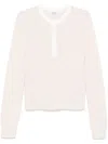 Sandro Press-stud Placket Sweater In Neutrals