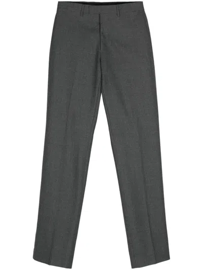 Sandro Pressed-crease Straight-leg Trousers In 灰色