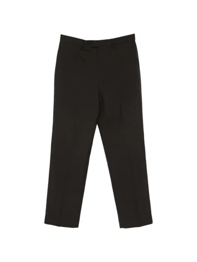 Sandro Pressed-crease Tailored Trousers In Brown