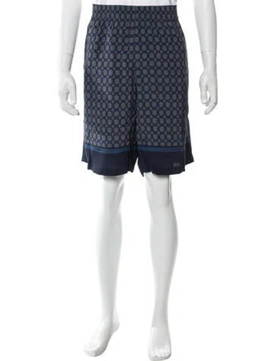 Pre-owned Sandro Printed Athletic Shorts In Blue
