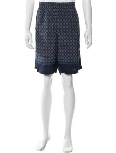 Pre-owned Sandro Printed Athletic Shorts In Blue