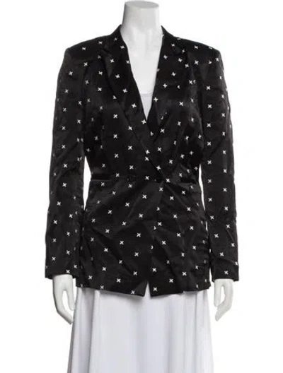 Pre-owned Sandro Printed Blazer In Blue