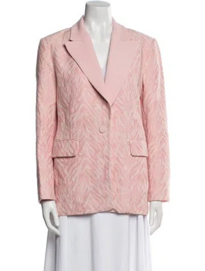 Pre-owned Sandro Printed Blazer In Pink