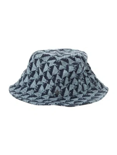 Pre-owned Sandro Printed Bucket Hat In Blue