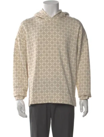 Pre-owned Sandro Printed Crew Neck Hoodie In Neutral
