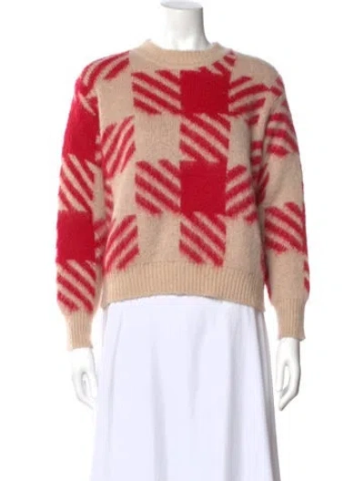 Pre-owned Sandro Printed Crew Neck Sweater