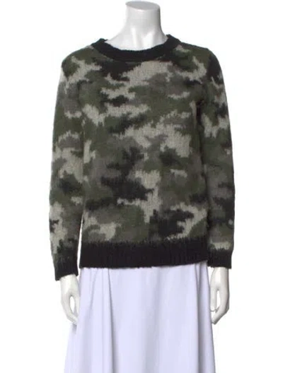 Pre-owned Sandro Printed Crew Neck Sweater In Multi