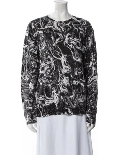 Pre-owned Sandro Printed Crew Neck Sweatshirt In Multi