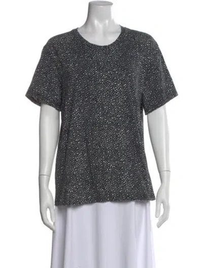 Pre-owned Sandro Printed Crew Neck T-shirt In Black