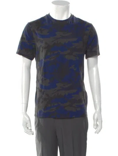 Pre-owned Sandro Printed Crew Neck T-shirt In Gray