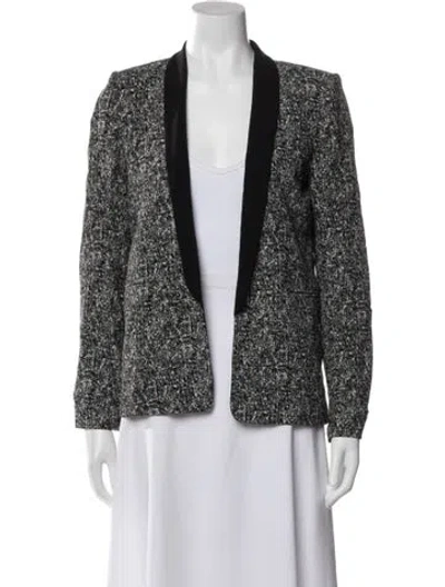 Pre-owned Sandro Printed Evening Jacket In Gray