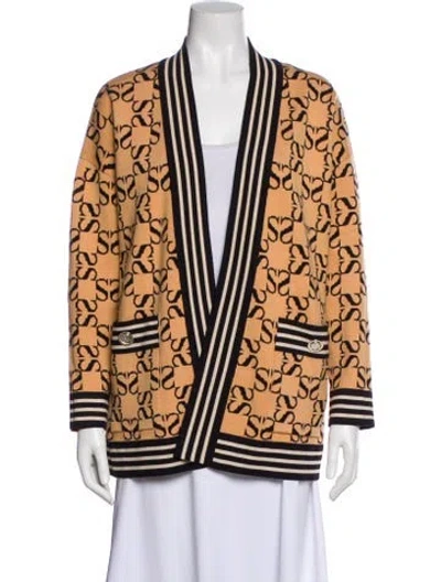 Pre-owned Sandro Printed Evening Jacket In Neutral