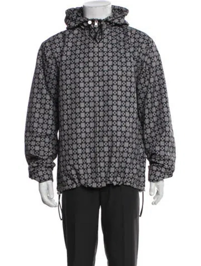 Pre-owned Sandro Printed Jacket In Gray