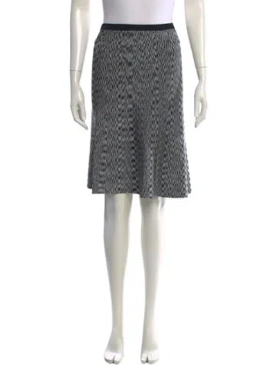 Pre-owned Sandro Printed Knee-length Skirt In Black