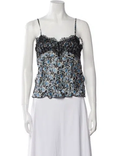 Pre-owned Sandro Printed Lace Trim Embellishment Pajamas