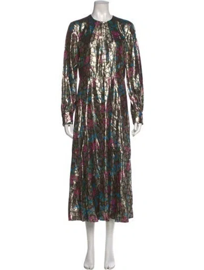 Pre-owned Sandro Printed Long Dress