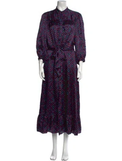 Pre-owned Sandro Printed Long Dress In Multi