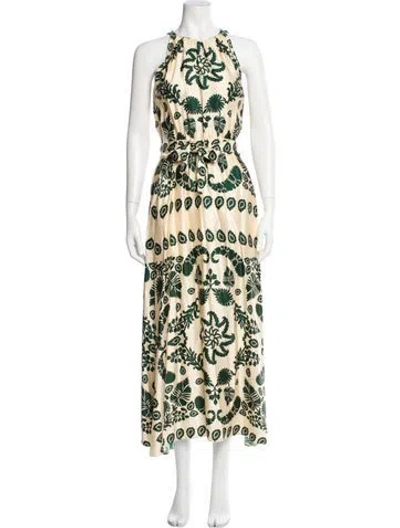 Pre-owned Sandro Printed Long Dress In Multi
