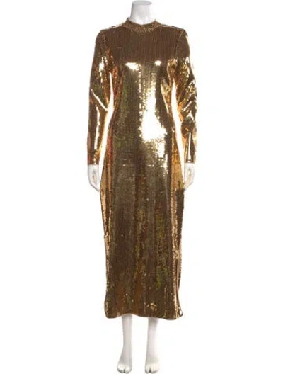 Pre-owned Sandro Printed Long Dress W/ Tags